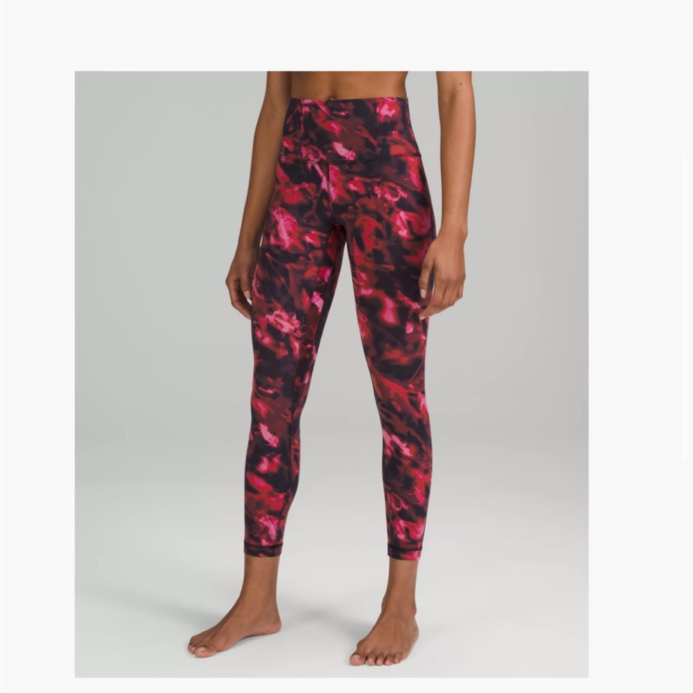 Lululemon Athletica Red and Black Leggings